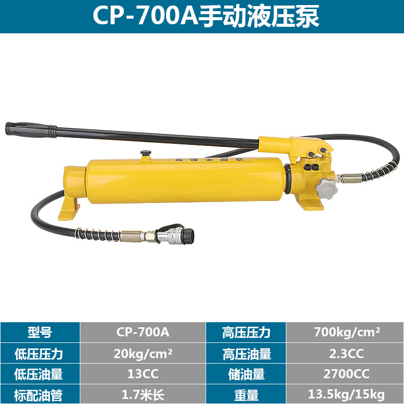 千惠侬索力液压工具 cp-700-2手动液压泵 油压泵浦 超高压泵浦 手动泵