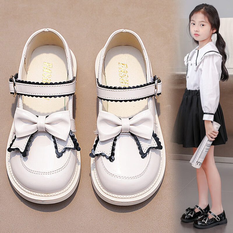 昕月琪女童皮鞋时尚韩版英伦风软底公主鞋中大童小女孩宝宝小学生演出