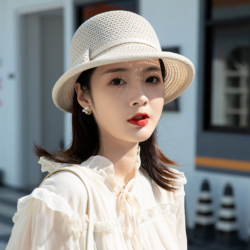 惜她适合短发戴的帽子女士春秋薄款遮阳帽太阳帽夏季百搭显脸小渔夫帽