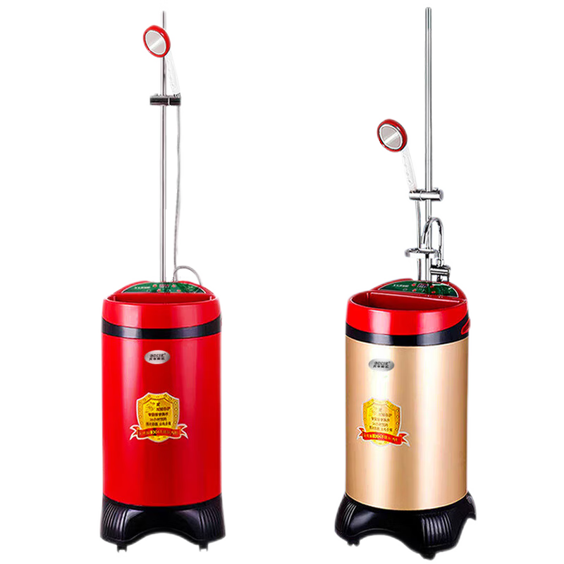 貝帝斯?fàn)枺˙DISR）免安裝移動(dòng)式智能洗澡機(jī)不銹鋼農(nóng)村家用儲(chǔ)水式恒溫電熱水器出租房小型立式便攜斷電洗淋浴洗澡神器 150尊貴款-紅（基礎(chǔ)型 斷電洗/殺菌/無(wú)龍頭）