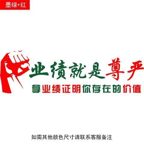 业绩就是尊严墙贴销售公司办公室会议室文化墙装饰激励标语励志贴