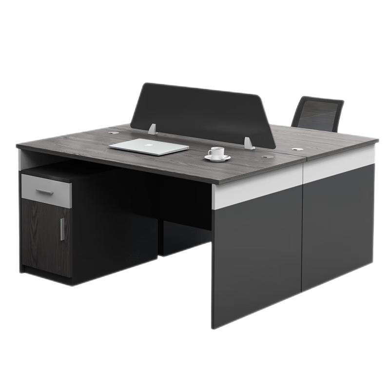 龙案 双人位办公桌职员办公桌组合工位桌办工桌椅家具办公室员工电脑桌 双人位A款