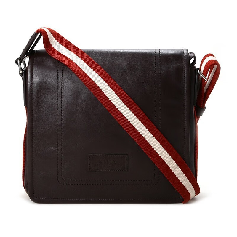 巴利(bally)经典男士商务休闲牛皮单肩包 斜挎包 公文包tepolt 棕色