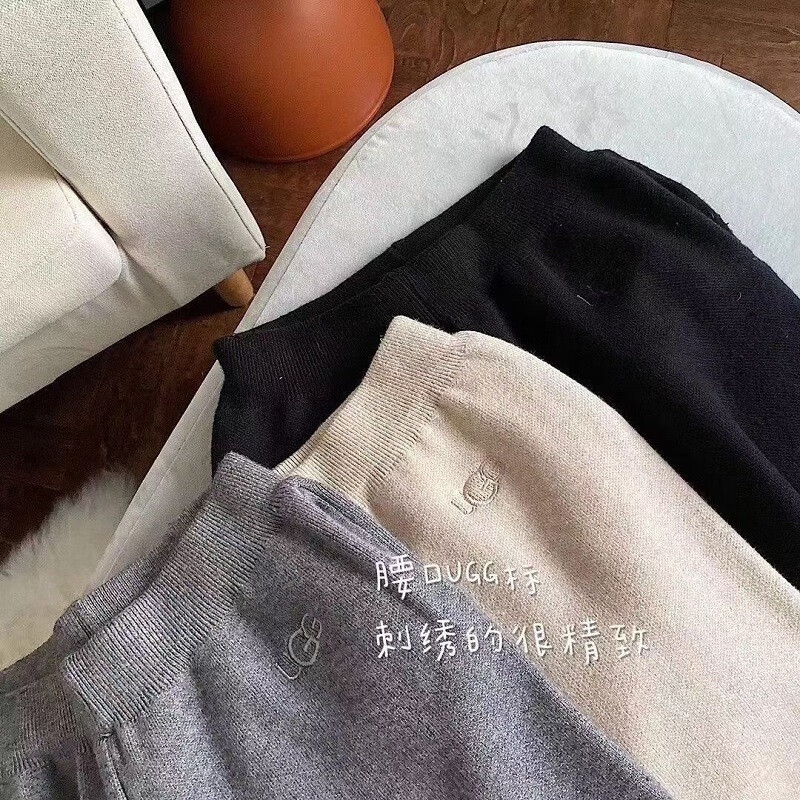 88760-【送运费险】烟管裤九分铅笔裤羊绒女奶奶秋冬打底外穿显瘦束脚裤 UGG黑色 均码(80-145斤均可)-详情图