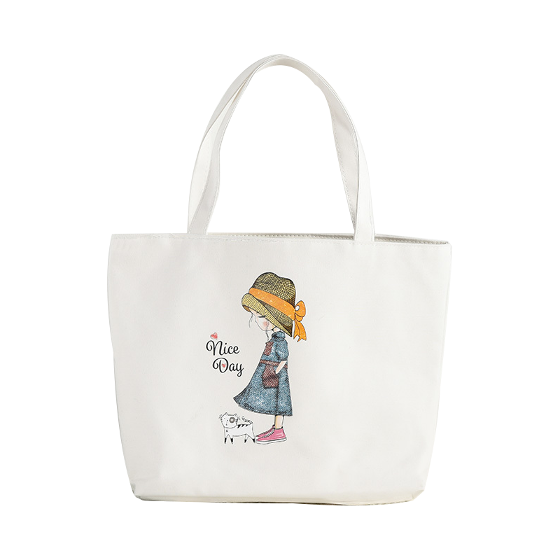 觅时光帆布包-白色高级感设计，买一次用上十年