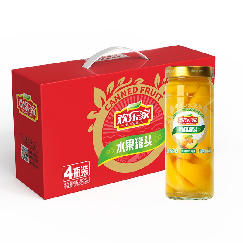 欢乐家 黄桃罐头 460g*4罐 休闲食品 方便速食 礼盒整箱装 包装随机使用感如何?