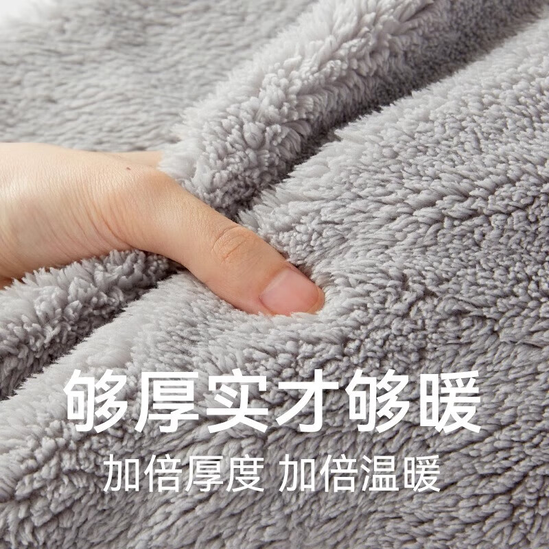 猫人（MiiOW）儿童珊瑚绒睡衣女大童法兰绒青少年家居服秋冬男童保暖睡衣套装 蓝色-可拆卸围脖款 170 建议体重105-120斤