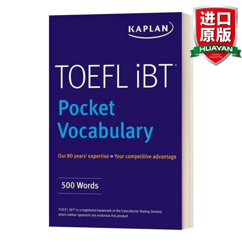 TOEFL Pocket Vocabulary 英文原版 卡普兰托福词汇 便携版 英文版 进口英语原版书籍
