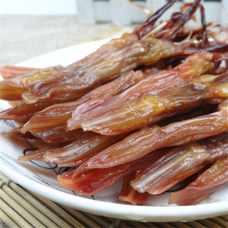巢浩温州特产鸭舌头散装大条酱鸭舌原味500g餐厅冷盘下酒菜生鸭舌