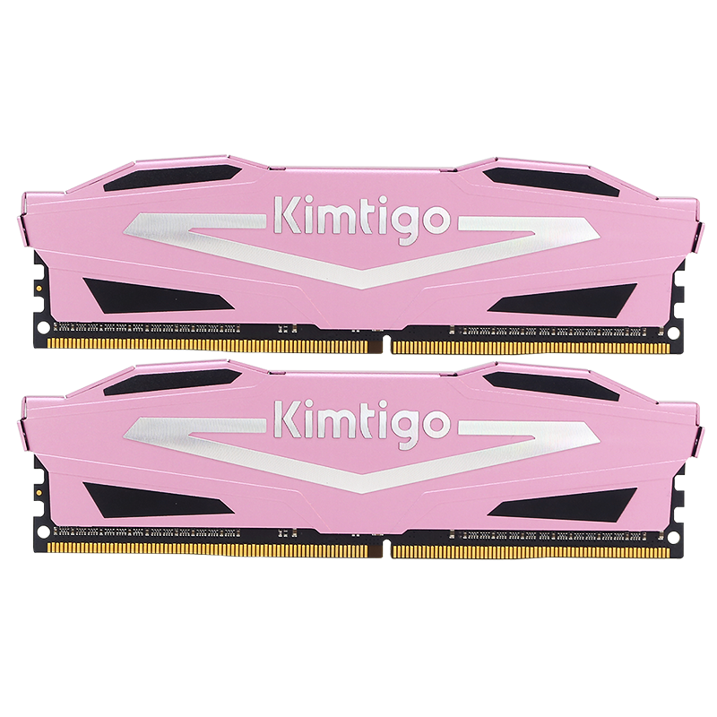 金泰克（kimTigo）内存 DDR4 16G（8g*2) 3200台式机内存电竞马甲条X4系列仙女粉