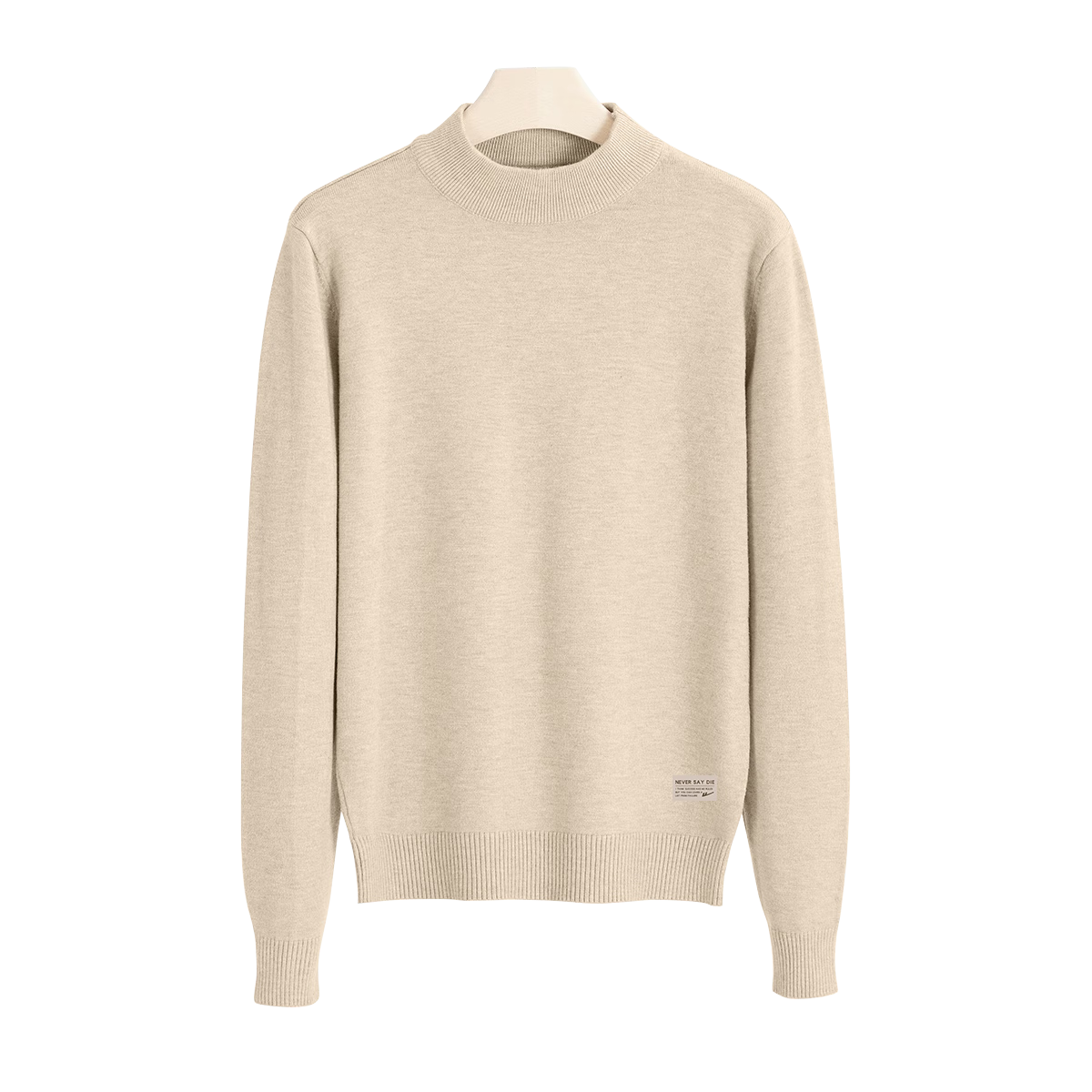 百亿补贴:回力毛衣男冬季加绒保暖半高领打底衫男休闲百搭套头针织衫卡其4XL99.9元