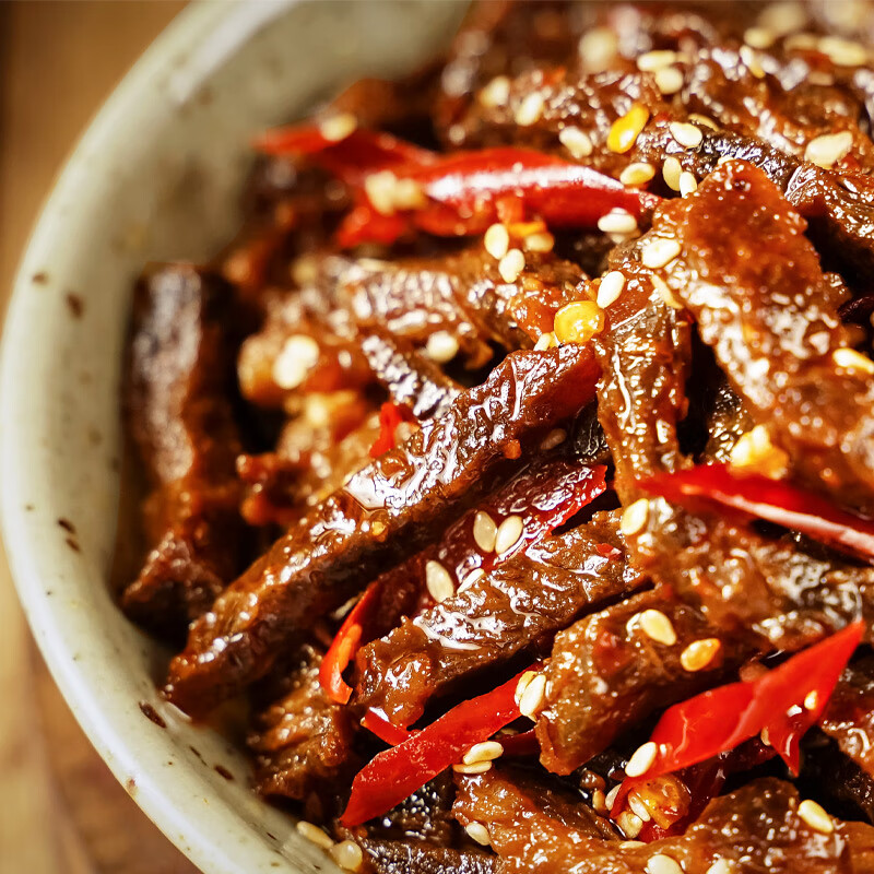 肖三婆冷吃牛肉110g 四川特产麻辣牛肉干香辣零食小吃美食 2袋香辣 1
