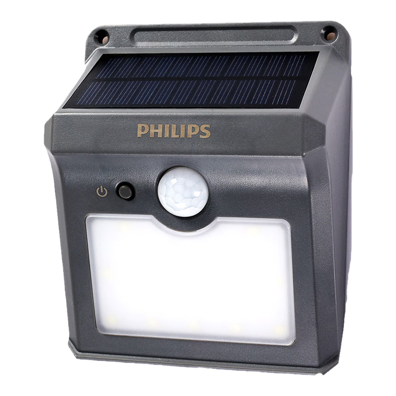 飛利浦（PHILIPS）太陽(yáng)能戶(hù)外防水別墅庭院投光燈路燈壁燈探照燈家用照明燈 0.75W100lm6500K