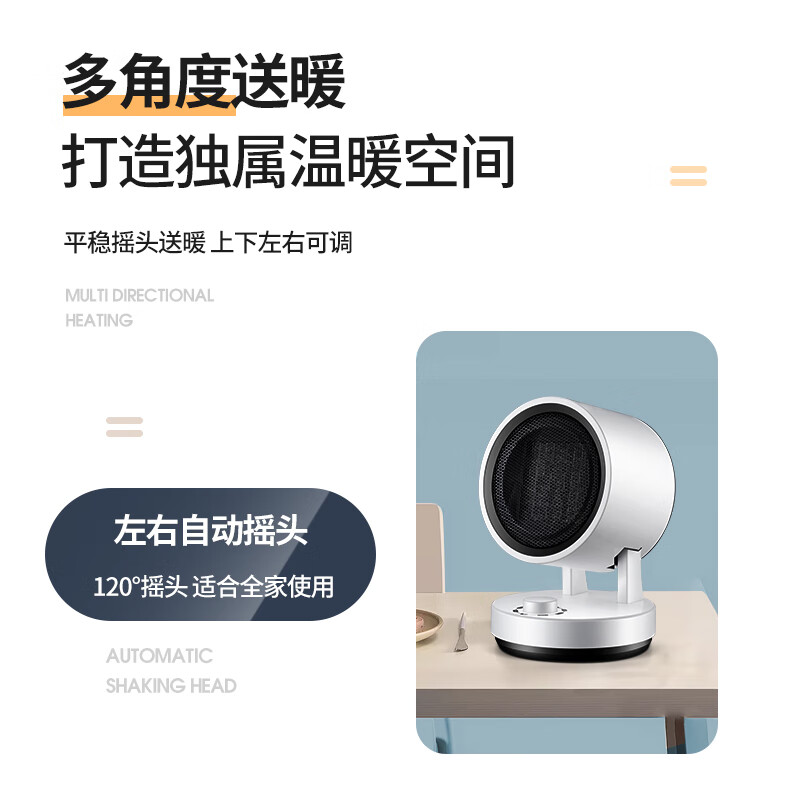 大宇 取暖器暖风机智能温控家用立式电暖风 可摇头塔式浴室热风机冷暖风扇 节能速热 台式冷暖风扇 台式冷暖风扇 网红款 BM07