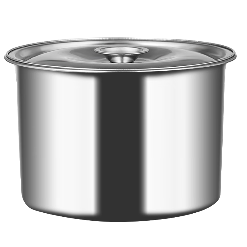 極度空間 不銹鋼味盅調(diào)料罐桶豬油罐辣椒油罐調(diào)料缸 調(diào)料盒加厚帶蓋16CM