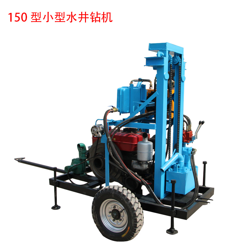 定制打井机小型家用设备钻井机100米200米柴油液压农用设备挖水井钻机