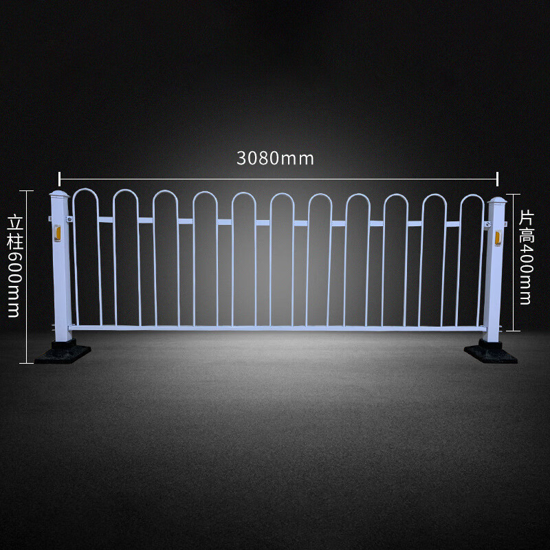 宽选工品 京式护栏城市人行道防撞围栏杆公路人车分流隔离栏1米价