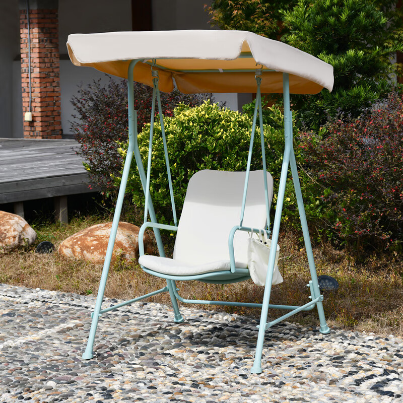 衔口单人秋千摇椅秋千秋千吊床户外临亚家用铁艺秋千庭院摇椅室外荡秋