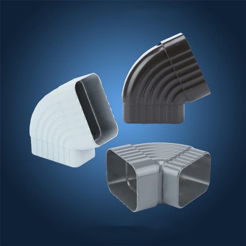 溪羽 铝合金雨水管弯头90度45度65度波纹管弯头管件接头正弯侧弯头 80