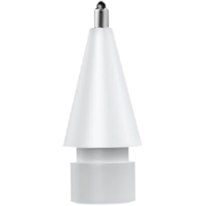 HAOLOCM【魔法筆尖】適用Apple Pencil手寫(xiě)筆尖1/2代替換針管iPad Pro配件靜音防滑頭 月光白+透明晶鉆【2枚】 iPad 靜音改造筆尖【僅支持在鋼化膜上使用】