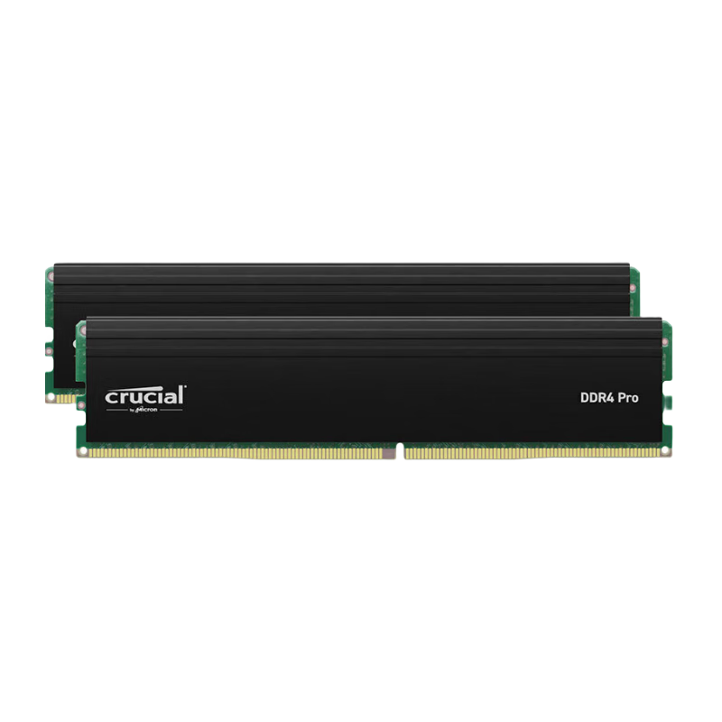 Crucial 英睿达 铂胜系列 C9BLH DDR4 3600MHz 台式机内存 马甲条 黑色 32GB 16GBx2