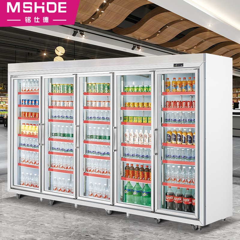 铭仕德（Mshder）分体展示柜冷藏超市四门冰箱商用冰柜大容量便利店立式饮料外机啤酒柜 五门分体展示柜(3800L)