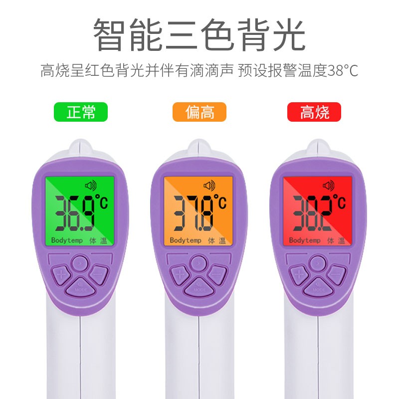 电子体温计家用儿童红外线医用高精度额头温度宝宝额温耳温枪 冠昌(gc
