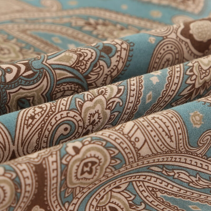 柳庭 家纺 全棉60支贡缎枕套 纯棉枕头套一对装 四季花香 48x74cm