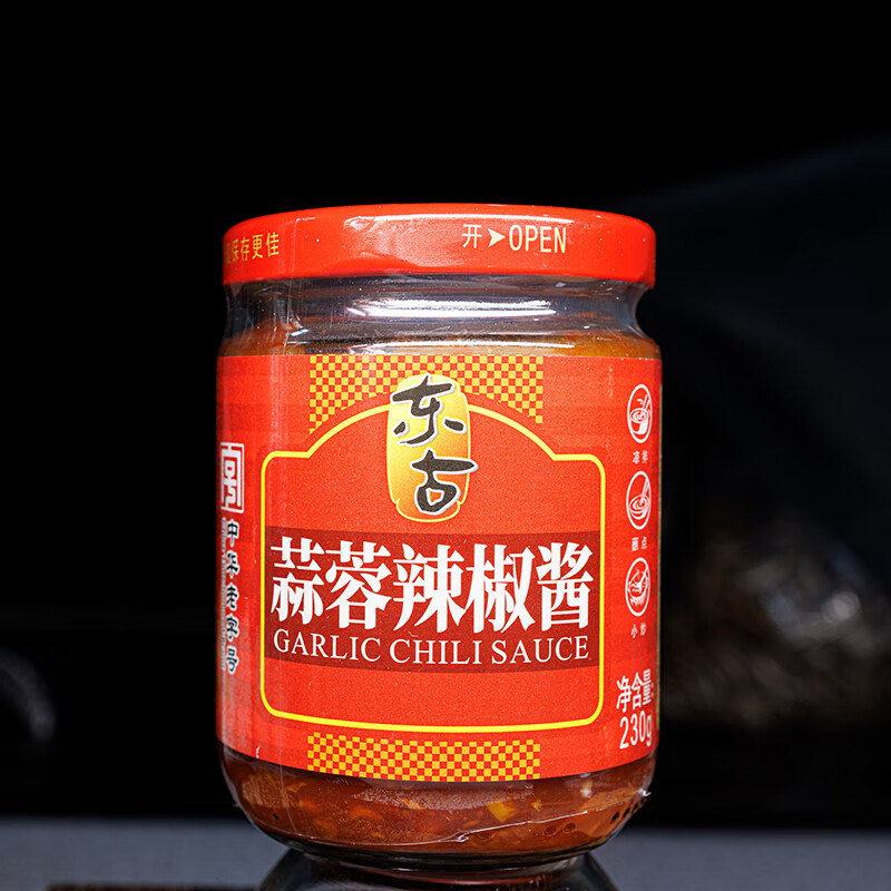 东古蒜蓉辣椒酱小龙虾调料扇贝烧烤调料火锅蘸料蒜泥辣椒酱 230克x1瓶
