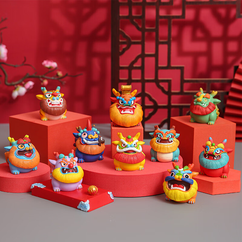 龙年吉祥物龙生九子小摆件生肖龙国潮家居装饰吉祥物本命年送礼品 九