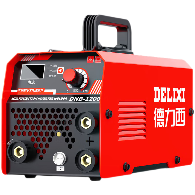 德力西（DELIXI）气保焊机无气二保焊机家用小型220v气保焊电焊两用电焊机1 1200数显家用全套【无气+电焊】
