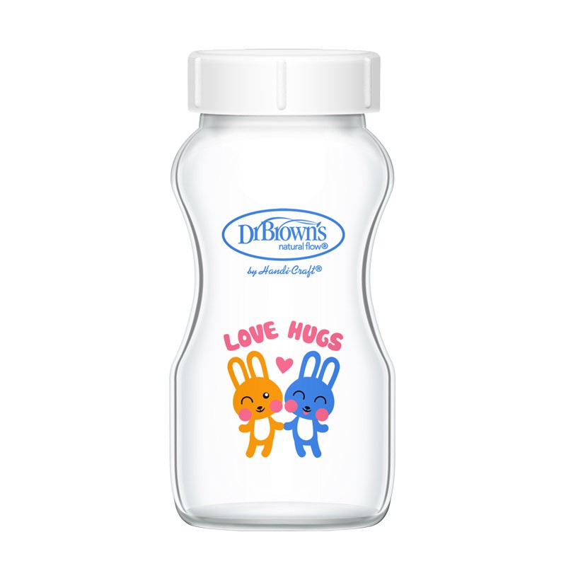 布朗博士 婴儿奶瓶 宽口径玻璃储奶瓶 可替换宽口奶瓶瓶身 270ml 台湾奶瓶