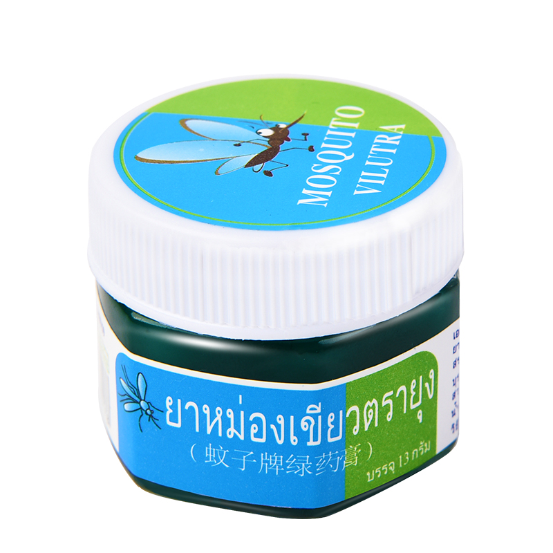 蚊子牌绿药膏 泰国驱蚊膏蚊子牌绿药膏青草膏蚊虫叮咬止痒宝宝驱蚊