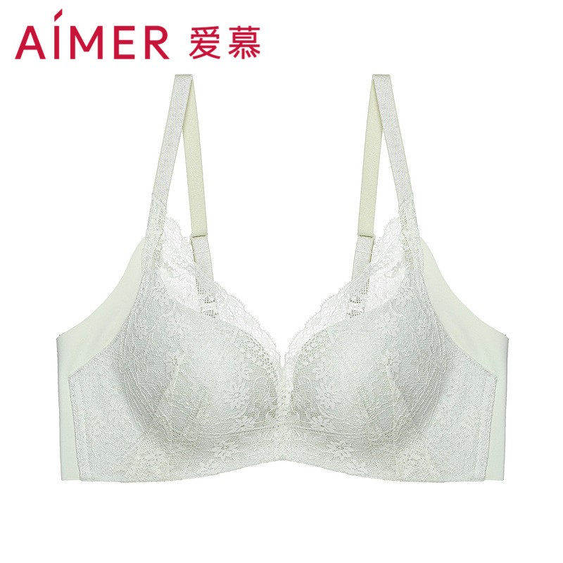 爱慕(Aimer)花瓣内衣女春夏无钢圈小胸聚拢性感防凸点大胸显小蕾丝文胸 小胸聚拢-裸肤色CEA AM177721S 80B