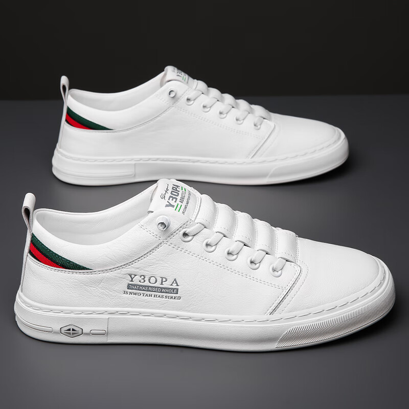 y30pa休闲鞋 潮牌2024春夏新款透气小白鞋男鞋韩版懒人一脚蹬 白色 38