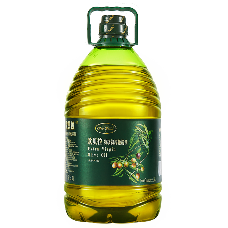 欧贝拉（Oleo Bella）特级初榨橄榄油5L 西班牙原油进口  凉拌烹饪  冷压榨食用油 199.3元