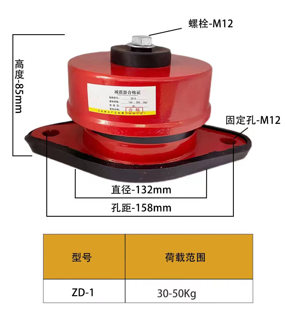 久聚和zd型阻尼弹簧减震器风机水泵空调空气能落地式冲床空压机减震器