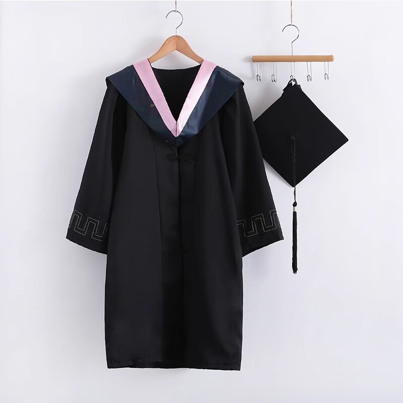 北杳學(xué)士學(xué)位服本科服大學(xué)生畢業(yè)禮服演出服學(xué)院風(fēng)文科理科工科醫(yī)農(nóng)服 文科學(xué)士服-袍衣+帽子+垂布) M