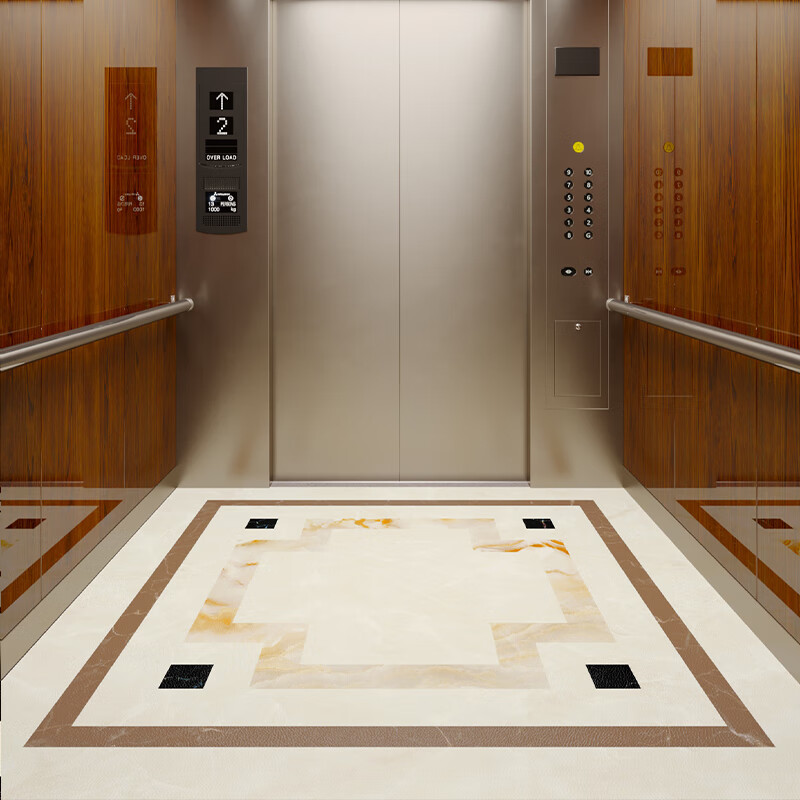 宜诗梵电梯地垫轿厢pvc地板地胶垫仿大理石防水防油免洗阻燃防摔可