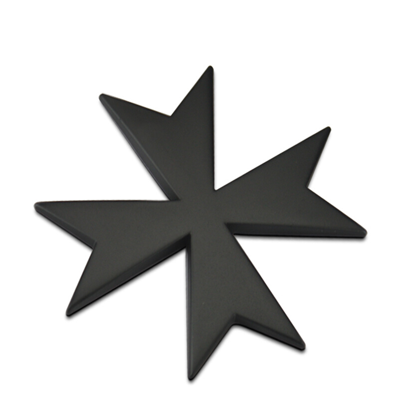 适用于 汽车个性改装金属车贴马耳他1813十字勋章车标3d立体标车身贴