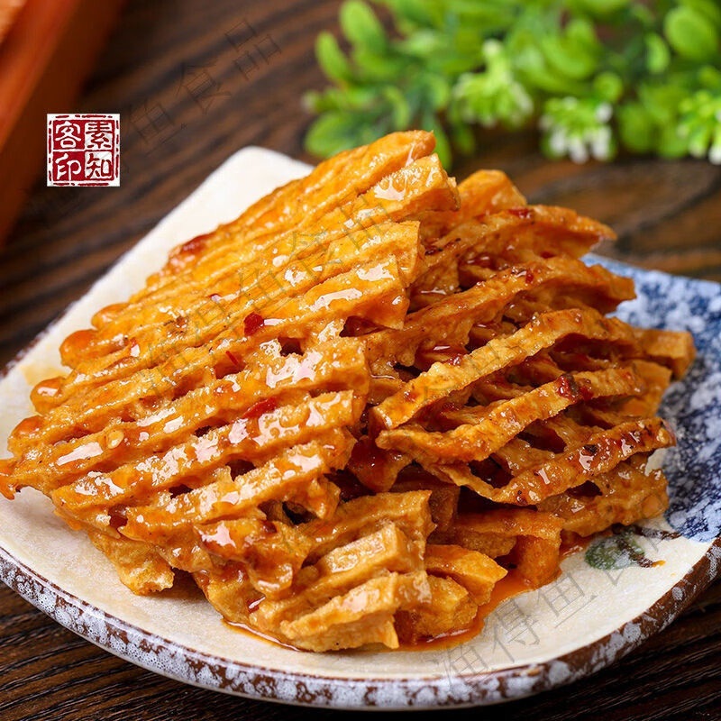 干货串串香山西无签豆腐干串水煮袋装鸡汁豆腐串 6*6cm(60片) 卤料