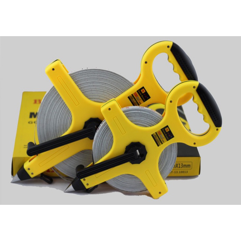 50米钢卷尺 卷尺纤维绝缘皮尺50米30米大尺工程测量尺100米防水耐磨