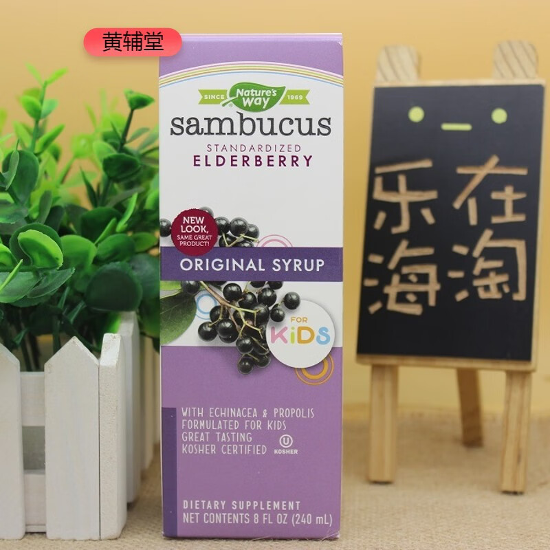 满就natureswaysambucus儿童黑接骨木糖浆240ml
