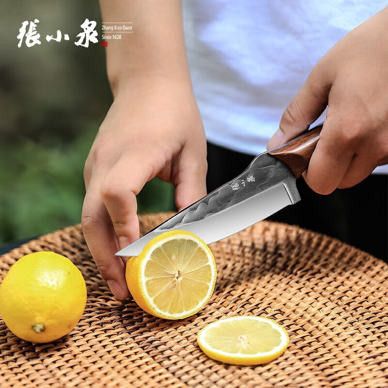 张小泉剔骨刀具古法锻打户外刀家用菜刀分割刀刹猪刀切片刀多功能刀 刃长13cm刀+刀套