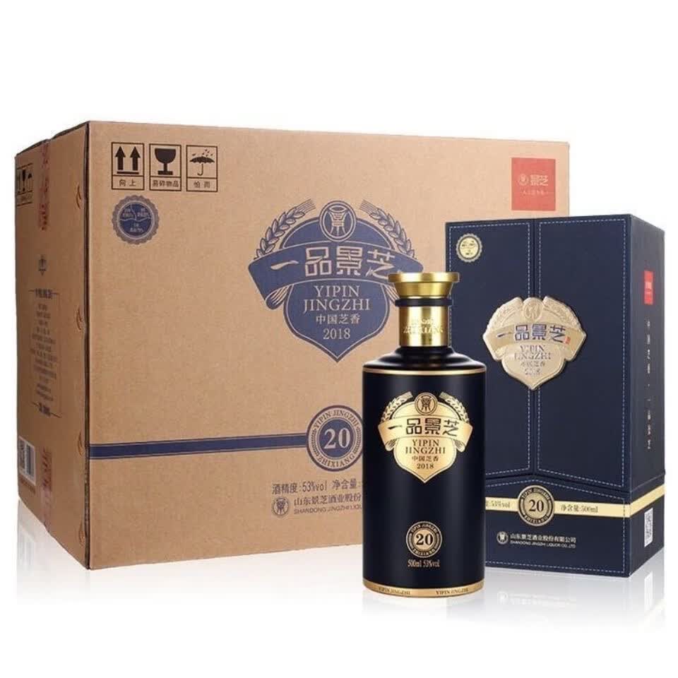 【单瓶】景芝酒 一品景芝20酒 500ml毫升礼盒装 53度酒 芝麻香型