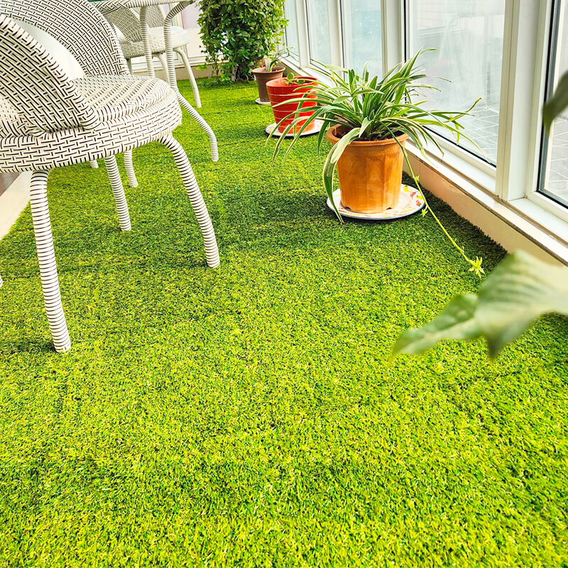 紫叶阳台仿真假草坪塑料地板户外露台庭院花园diy改造拼接自铺