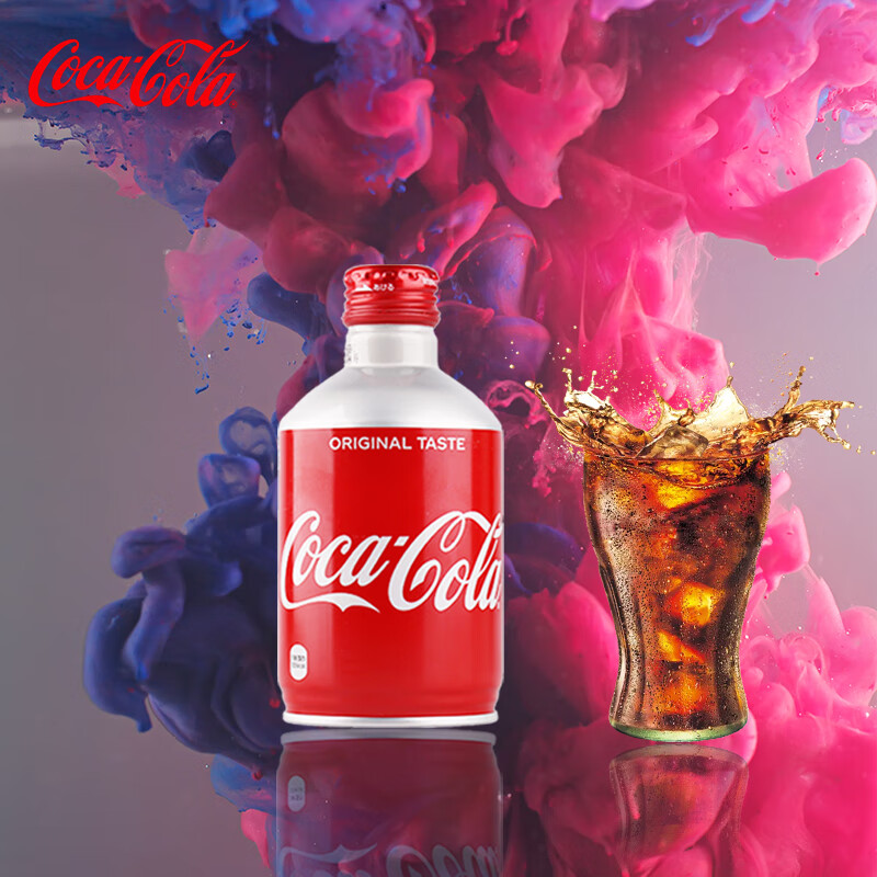 可口可乐cocacola子弹头可乐300ml碳酸饮料铝罐 300ml 6罐 1箱