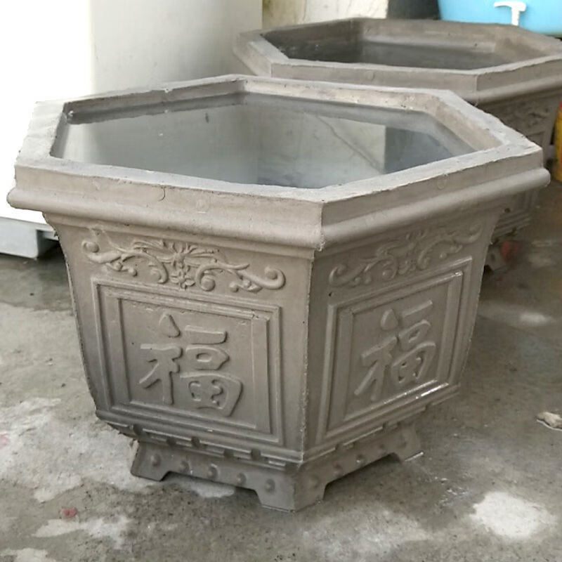 xmsj适用于适用于 花盆模具水泥花盆模具六角形盆景特大号混泥土自制
