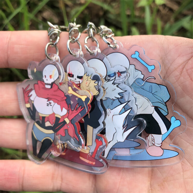 昂沐传说之下挂件游戏传说之下undertale sans 亚克力金属钥匙扣饰品