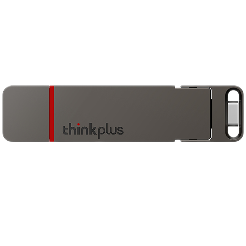 联想（Lenovo） 双接口手机固态U盘USB3.2/Type-c金属壳大容量高速商务办公学生闪存盘 256G灰色 TU200PRO双接口